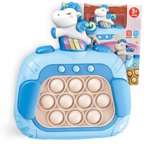 Gra Zręcznościowa Popit Antystresowa Sensoryczna Bąble Pop It Jednorożec Niebieski, MTOYS