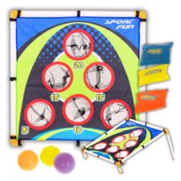 Gra Zręcznościowa Rzucanie Rzut Do Celu Bramka Piłka Worek Zestaw Dla Dzieci