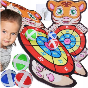 GRA ZRĘCZNOŚCIOWA TYGRYSEK NA RZEPY BEZPIECZNE RZUTKI LOTKI TARCZA DART - Eddcom