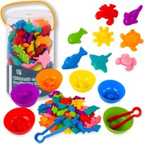 Gra Zwierzątka Nauka Kolorów Liczenia Chwytania Montessori Edukacyjna 56El