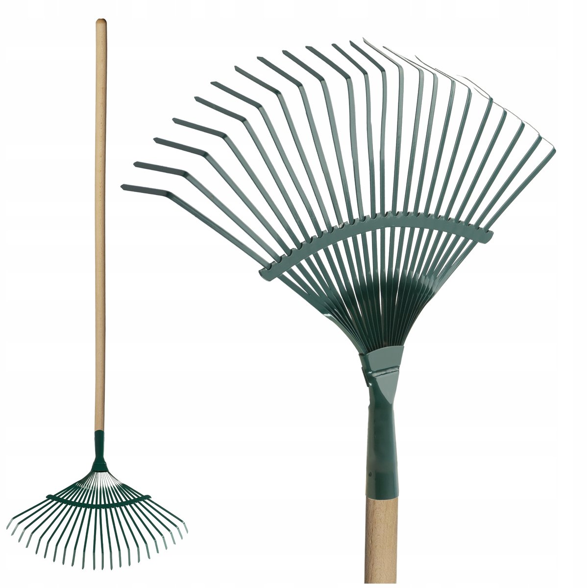 Begris Begris Grabki Metalowe Ogrodowe Do Liści Trawy Grabie Drewniany Trzonek Mocne