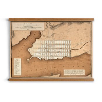 grafika z ramką A2 Stara mapa Aleksandrii vintage, ArtprintCave - ArtPrintCave