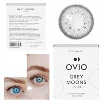 GRAFITOWE Miesięczne soczewki kontaktowe zerówki hydrożelowe OVIO grey