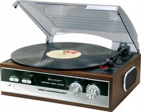 Gramofon Retro Radio FM Soundmaster PL186H Wyjście AUX Wbudowane Głośniki Soundmaster