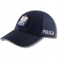 Granatowa Czapka z Daszkiem Letnia Służbowa Policja Gładka Regulowana 60 Modus