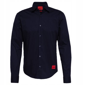 Granatowa Koszula Męska Elegancka Ładna logo HUGO BOSS bawełniana r.M - Hugo Boss