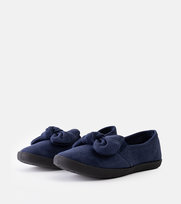 Granatowe baleriny dziecięce z kokardą Yonca-35
