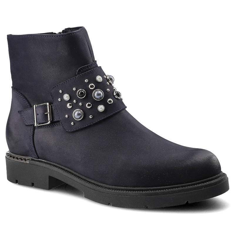 Granatowe Botki Damskie Carinii Wygodne Buty - Carinii | Moda Sklep ...