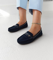 Granatowe materiałowe mokasyny Fombio -37