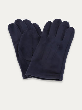 Granatowe rękawiczki Toronto z przyjemnej w dotyku tkaniny L - Kubenz