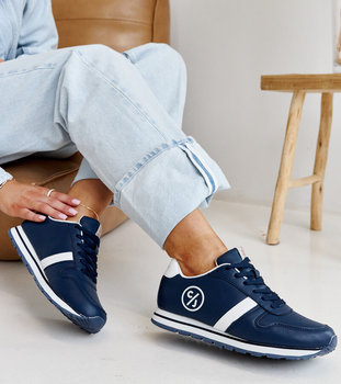 Granatowe sneakersy damskie CROSS JEANS-38 - Cross Jeans