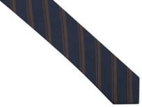 Granatowo-brązowy krawat męski w paski D366