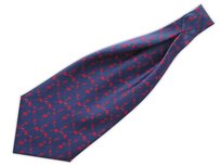 Granatowy fular w czerwone flamingi F205 Modini