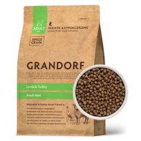 Grandorf Adult Lamb & Turkey Sucha Karma Hipoalergiczna Dla Psów Małych Ras Z Jagnięciną I Indykiem 1kg