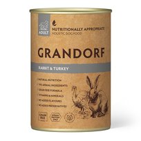 Grandorf Adult Rabbit Turkey Bezzbożowa Mokra Karma Dla Psa Z Królikiem I Indykiem 400g