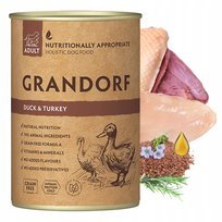 GRANDORF DOG karma mokra dla psa Kaczka Indyk 400g