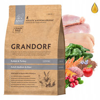 GRANDORF DOG MEDIUM&MAXI ADULT karma sucha dla psa Królik Indyk 10 kg