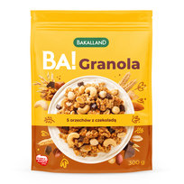 Granola BAKALLAND BA! 5 orzechów z czekoladą 300 g Bakalland