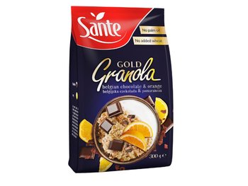 Granola Gold Belgijska Czekolada Pomarańcza 300G Sante - Sante