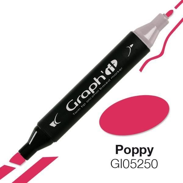 Graph Paper Poppy Graph'it 5250 Marker alkoholowy Poppy - Graph it Red - Inna marka ...