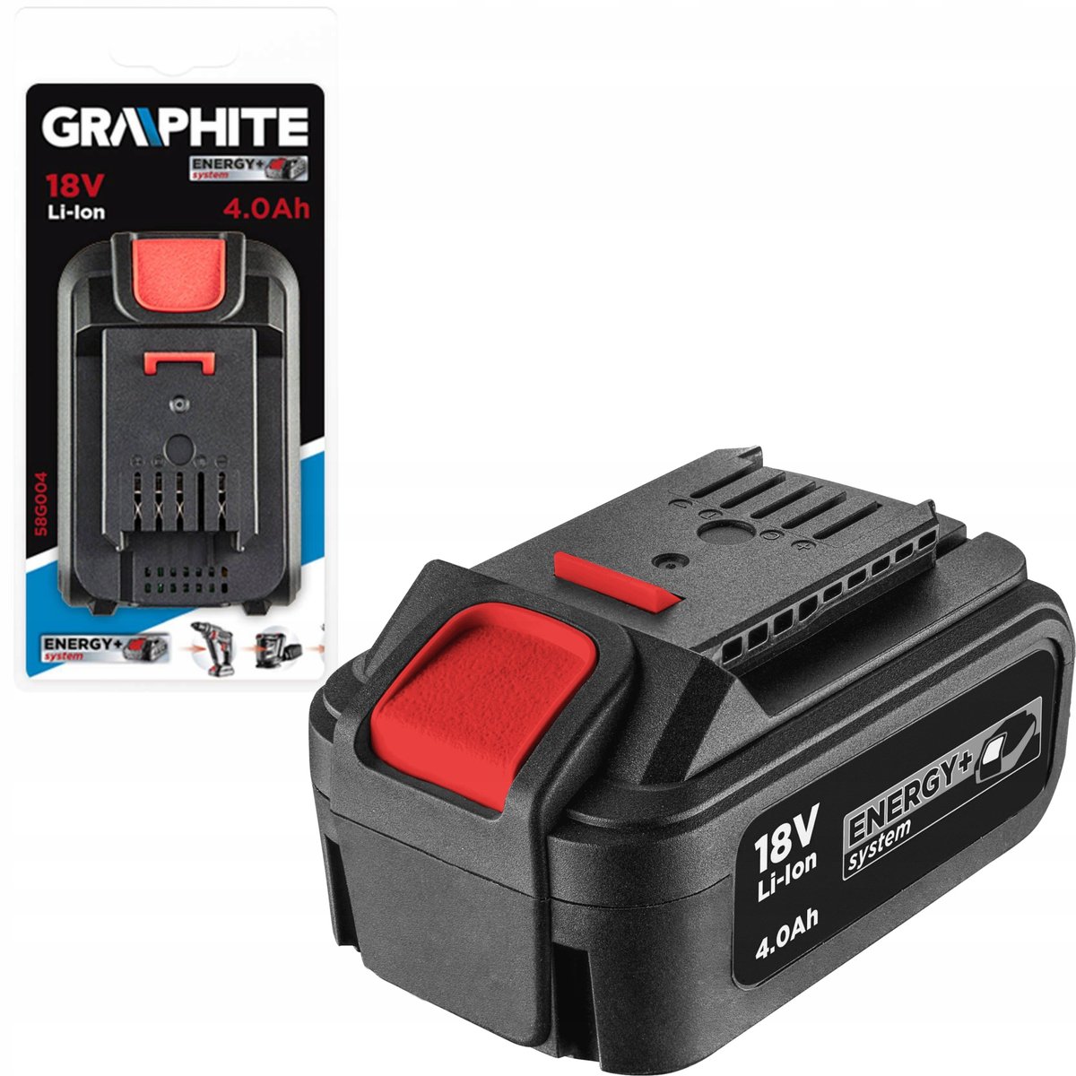 GRAPHITE, Akumulator Energy+ 18V, Li-Ion 4.0Ah, 58G004