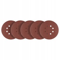GRAPHITE, Krążki ścierne na rzep 150 mm, P60, 5 szt., z 8 otworami, 58T282