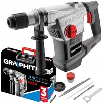 GRAPHITE, Młot udarowy SDS+ 1500W, walizka, 58G862