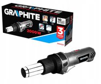 GRAPHITE, Opalarka 2000W, zakres temperatur: I: 350oC, II: 550oC, uchwyt prosty, 59G523