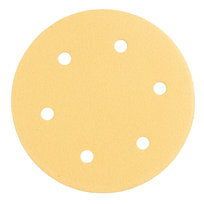 GRAPHITE, Papier ścierny na rzep 225 mm, K120, 5 szt., z 6 otworami do szlifierki 59G264, 59G265, 54H030
