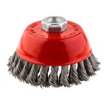 GRAPHITE, Szczotka druciana doczołowa 100 mm x M14, INOX, 57H583