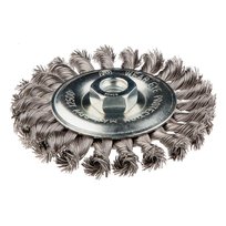 GRAPHITE, Szczotka druciana tarczowa 115 mm x M14, INOX, 57H596