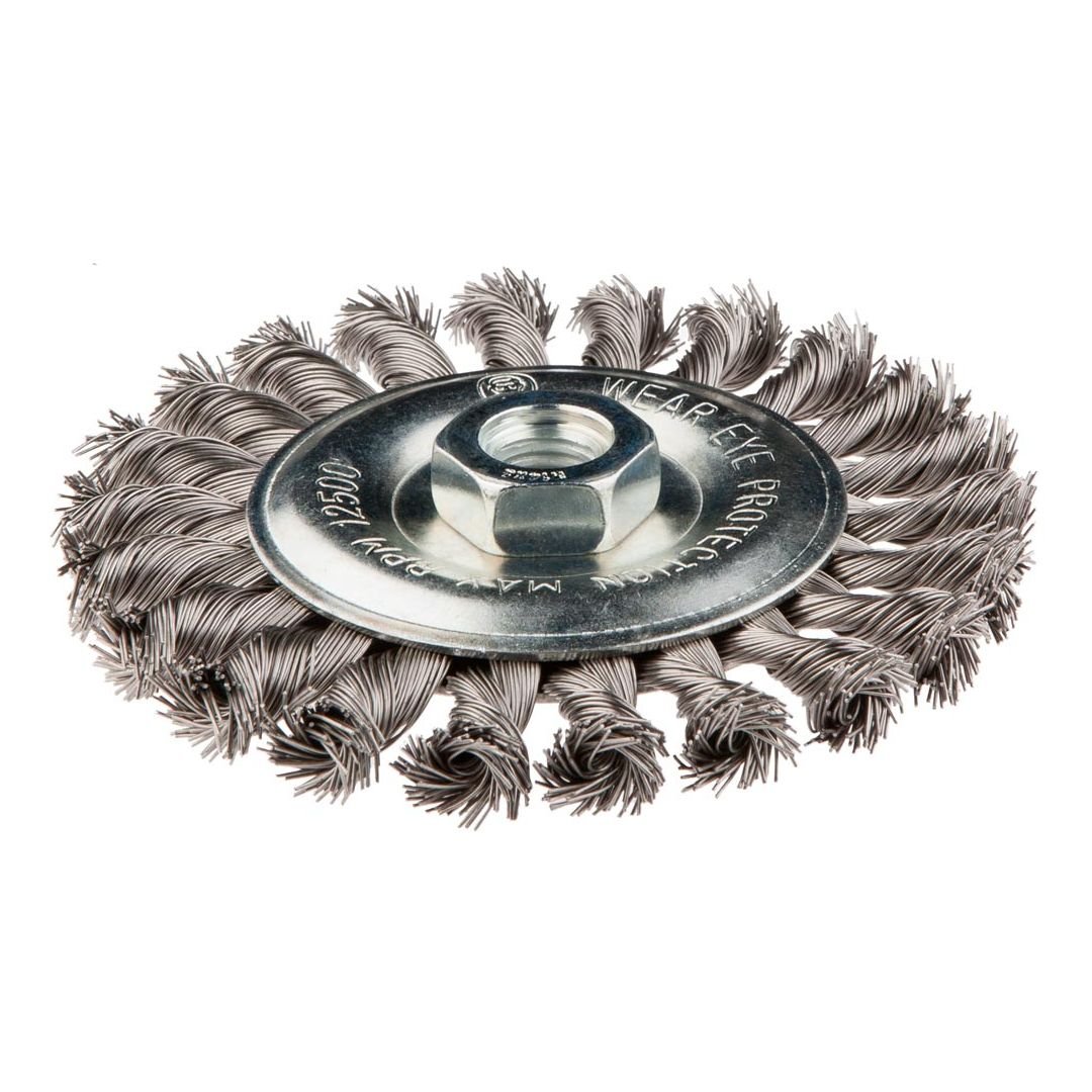 GRAPHITE, Szczotka druciana tarczowa 125 mm x M14, INOX, 57H598