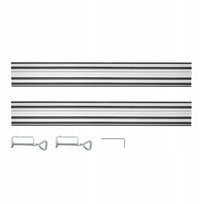 GRAPHITE, Szyny prowadzące 2 x 700 mm, łącznik, 2 zaciski, 58G023-732