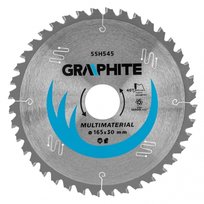 GRAPHITE, Tarcza do pilarki, widiowa, 165 x 30 mm, 40 zębów, uniwersalna, 55H545