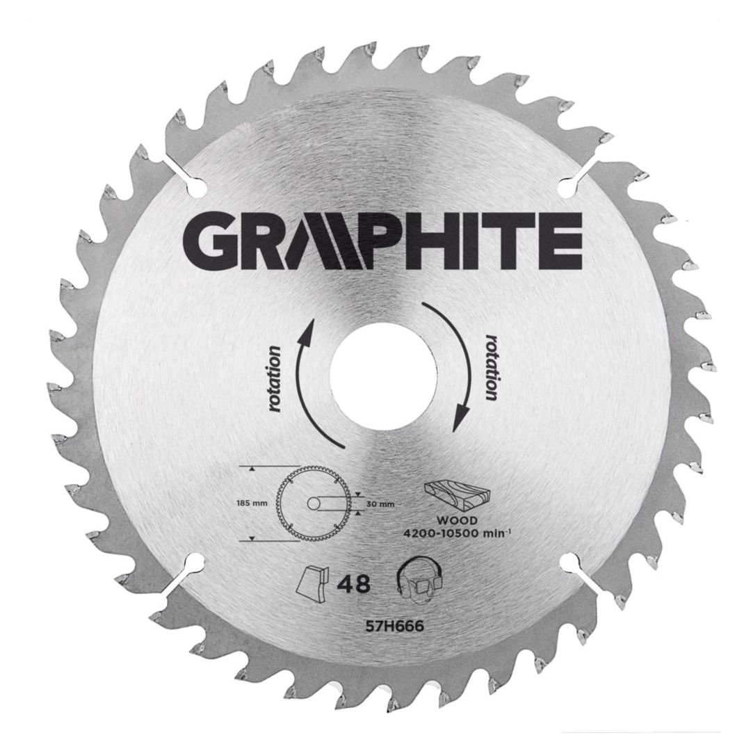 GRAPHITE, Tarcza do pilarki, widiowa, 190 x 30 mm, 40 zębów, 57H670