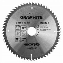 GRAPHITE, Tarcza do pilarki, widiowa, 200 x 30 mm, 60 zębów, 57T227