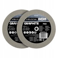 GRAPHITE, Tarcze szlifierskie 125 x 20/16/12.7 x 16 mm, P60, 2 szt., 57T127