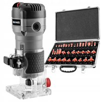 GRAPHITE Trymer do Krawędzi 510W Uchwyt 6-8 mm + Frezy Widiowe 8mm 35szt