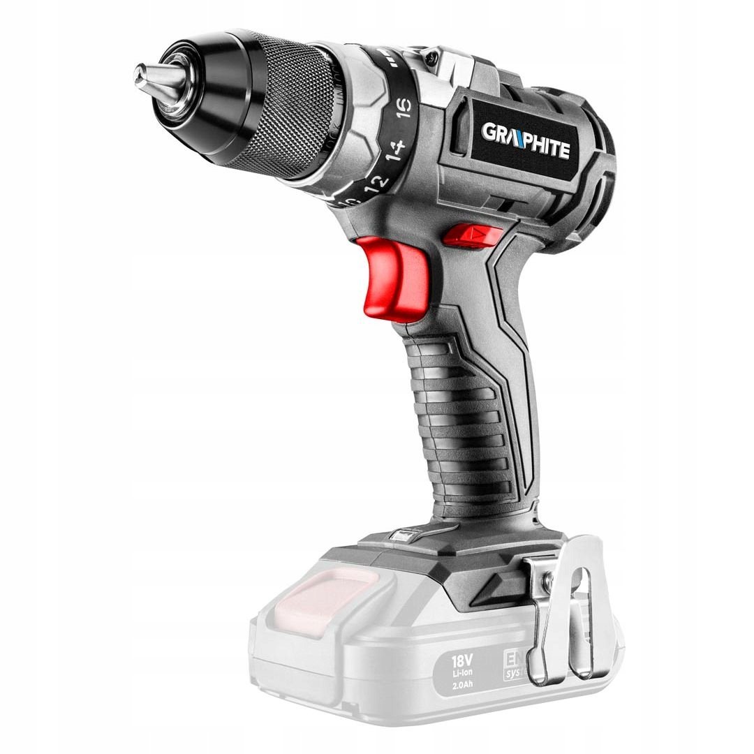 GRAPHITE, Wiertarko-wkrętarka akumulatorowa bezszczotkowa Energy+ 18V, Li-Ion, 13 mm, bez akumulatora, 58G019