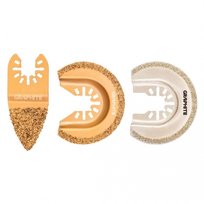 GRAPHITE, Zestaw brzeszczotów do ceramiki, 3 szt., 56H074