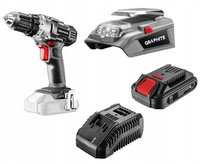 GRAPHITE, Zestaw E+: wiertarko-wkrętarka, latarka, torba, akumulator  18V,, 58G016