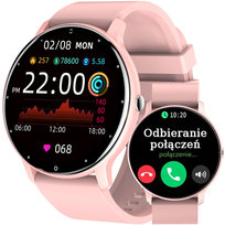 Gravity zegarek damski ASPERIA SMARTWATCH DLA KOBIETY PULSOMETR PL MENU + Dedykowany kabel ładujący dla Smartwatch Gravity