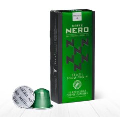 Green Caffé Nero Coffee Capsules Brazil Single Origin 10x5.4g - Green Caffe Nero