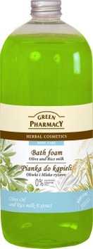 Green Pharmacy, pianka do kąpieli Oliwki & Mleko ryżowe, 1000 ml - Green Pharmacy