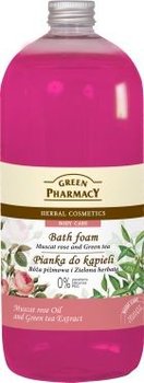 Green Pharmacy, pianka do kąpieli Róża piżmowa i Zielona herbata, 1000 ml - Green Pharmacy