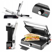 Grill Elektryczny Regulacja Temperatury Rozkładany Toster Mocny 2700W Huslog