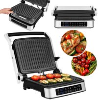 GRILL ELEKTRYCZNY SKŁADANY STOŁOWY 2100W PANEL LED 3tryby ILAG 2100W
