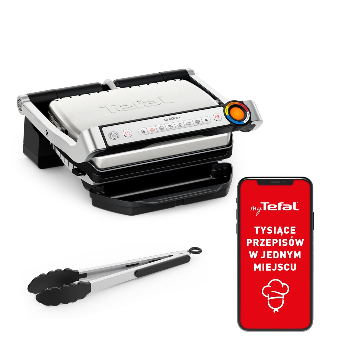 Grill elektryczny TEFAL GC718D10 Optigrill+ Programy automatyczne