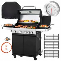 GRILL GAZOWY 4+1 RUSZTEM ŻELIWNYM OGRODOWY 14,20 kW NIERDZEWNY + POKROWIEC