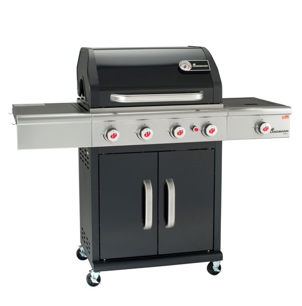 Grill gazowy LANDMANN Triton PTS 4.1, czarny, 4x3 kW + 2,8 kW